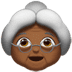 👵🏾 old woman: medium-dark skin tone display on Apple